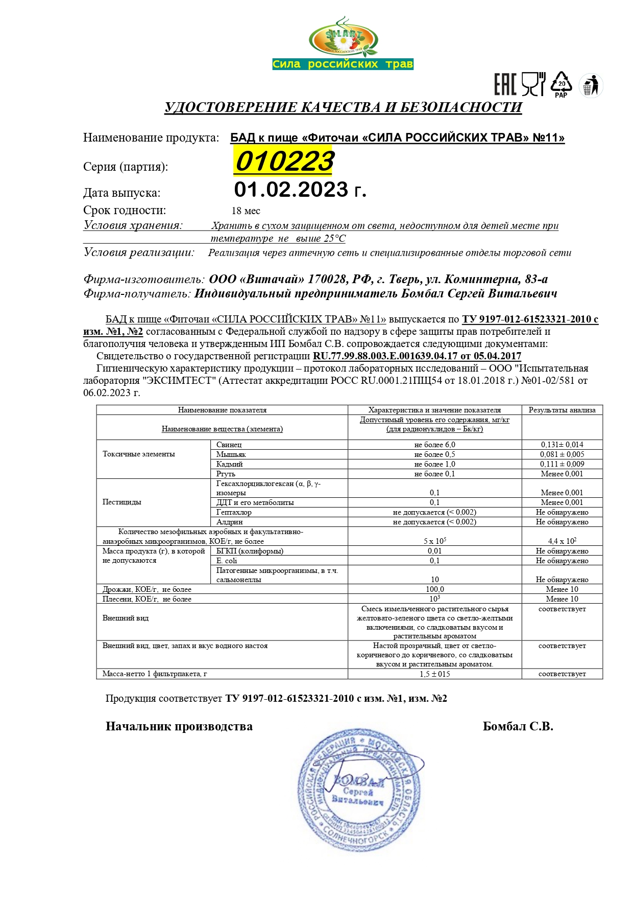 Паспорт №022023